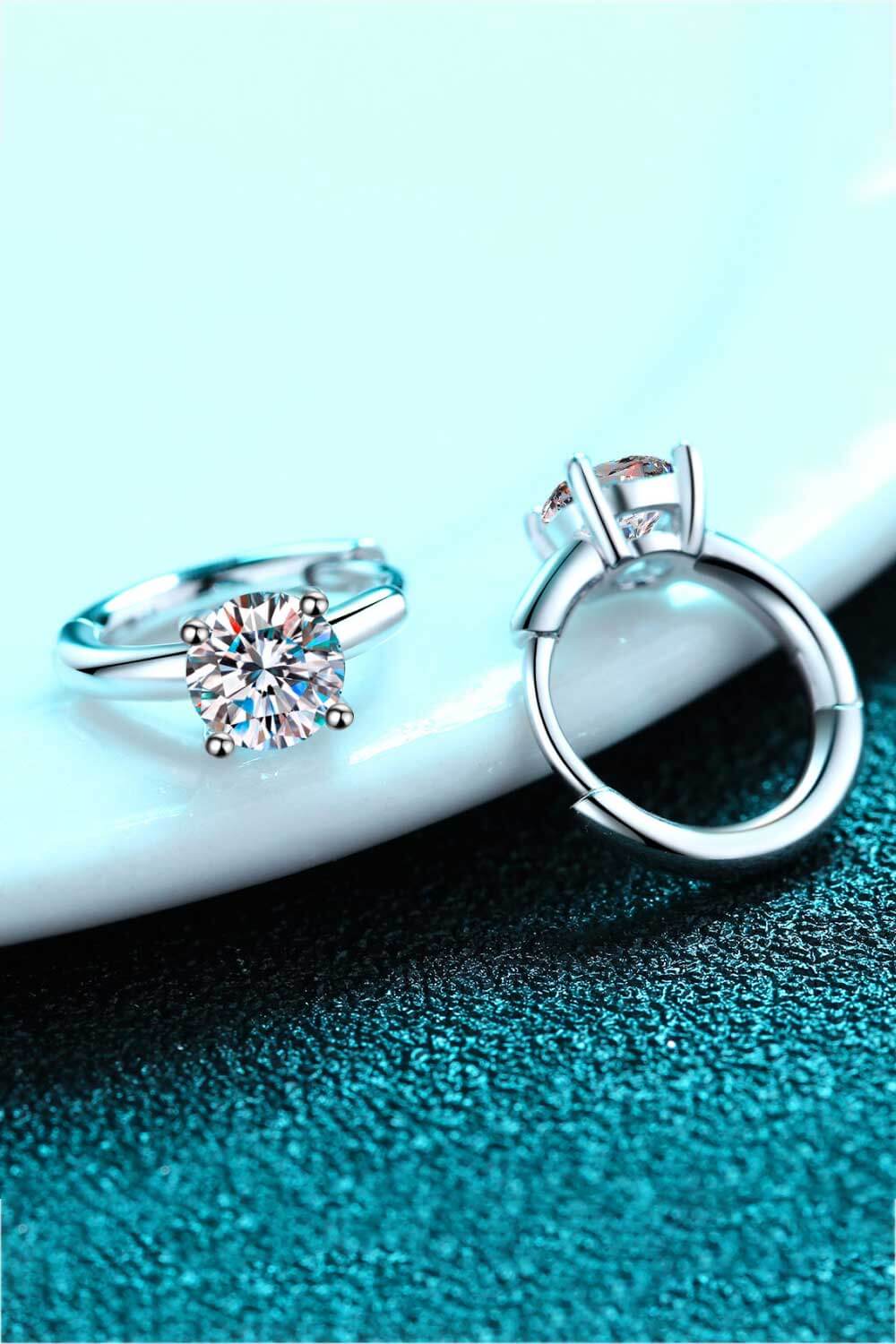 Love Me Not Moissanite Huggie Earrings