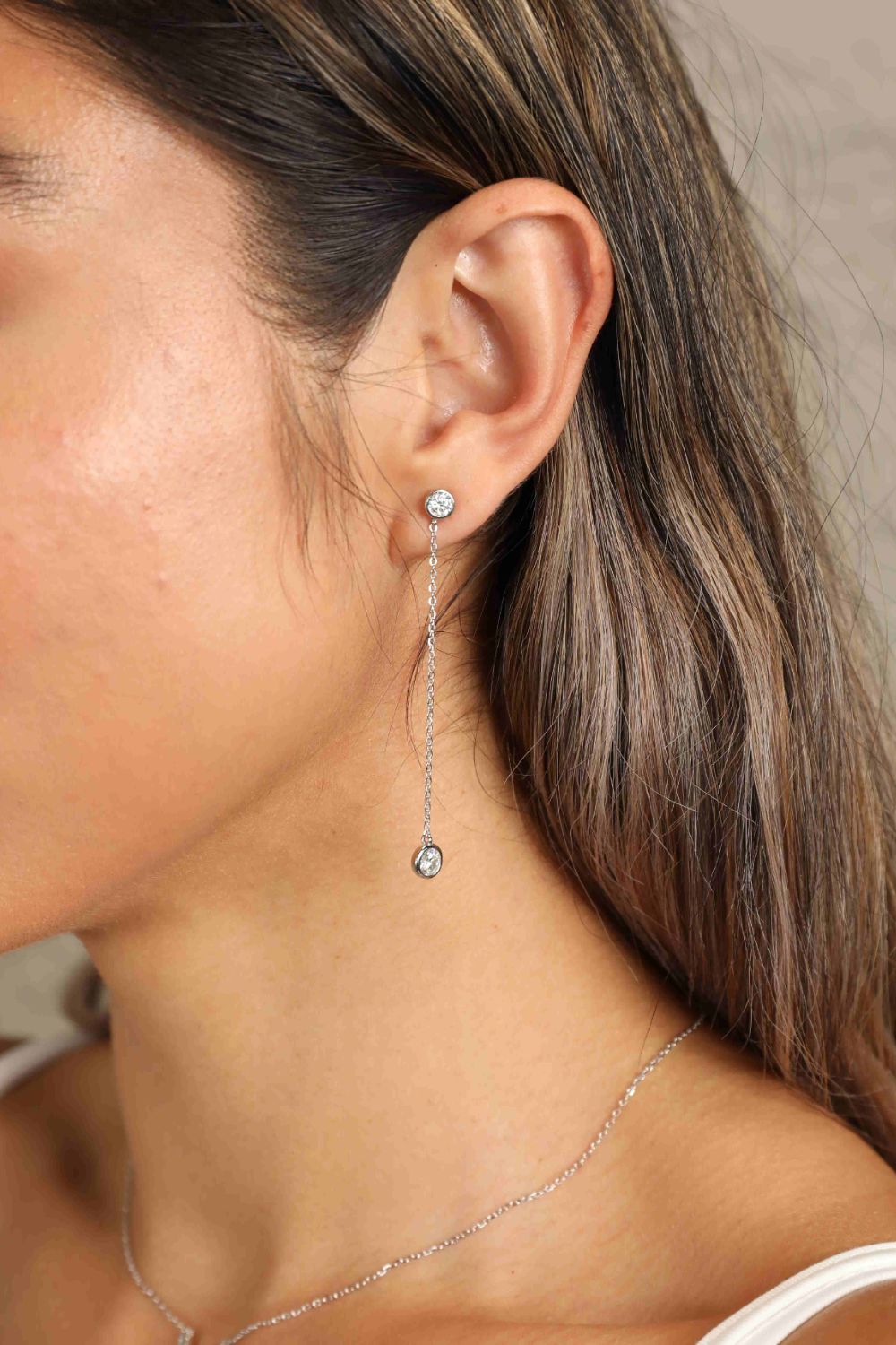 "Let the Beat Drop" Adored Moissanite Chain Earrings
