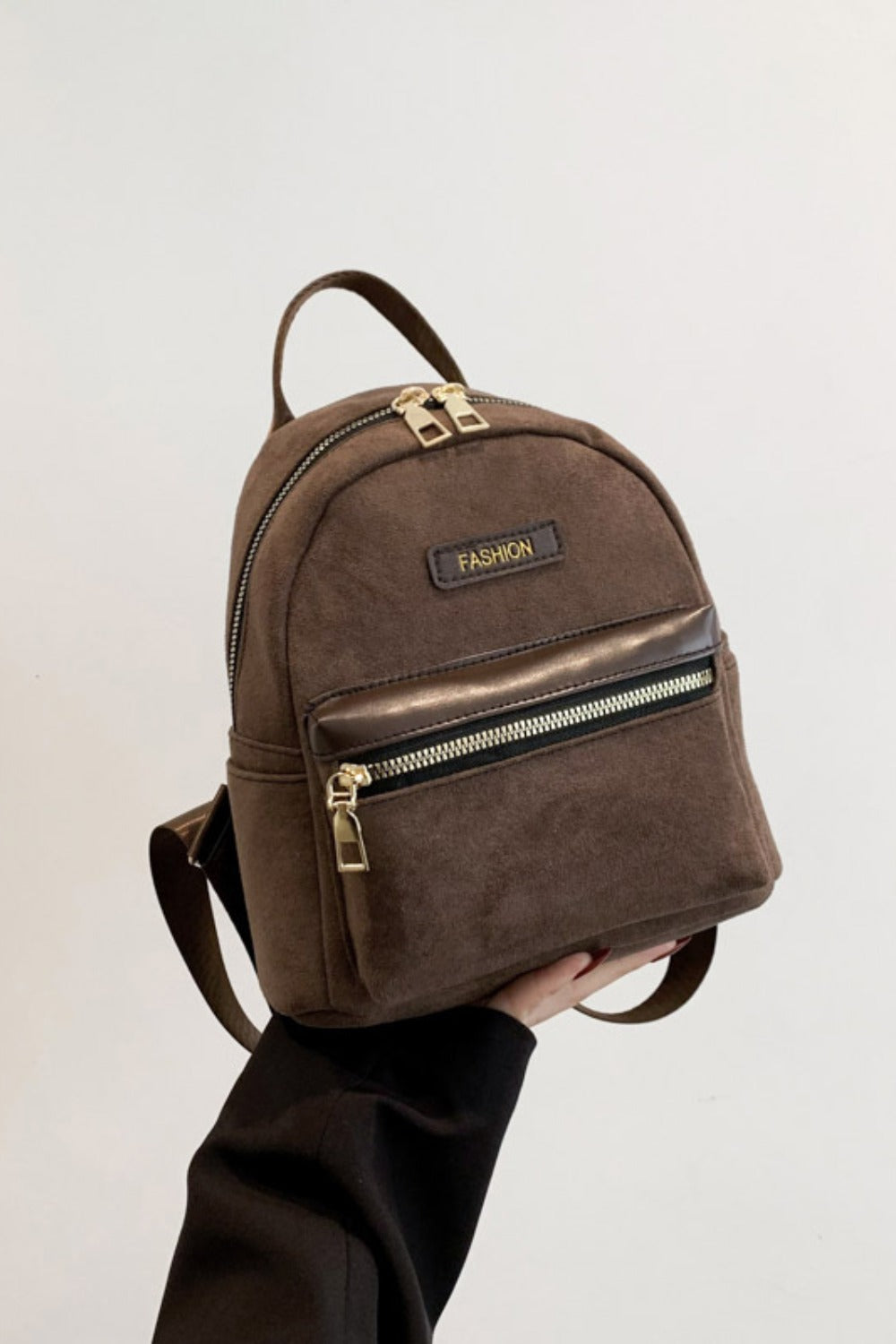Janie Suede Adjustable Strap Backpack Bag