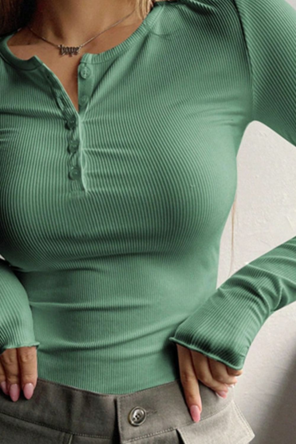 Idris Half Button Long Sleeve T-Shirt