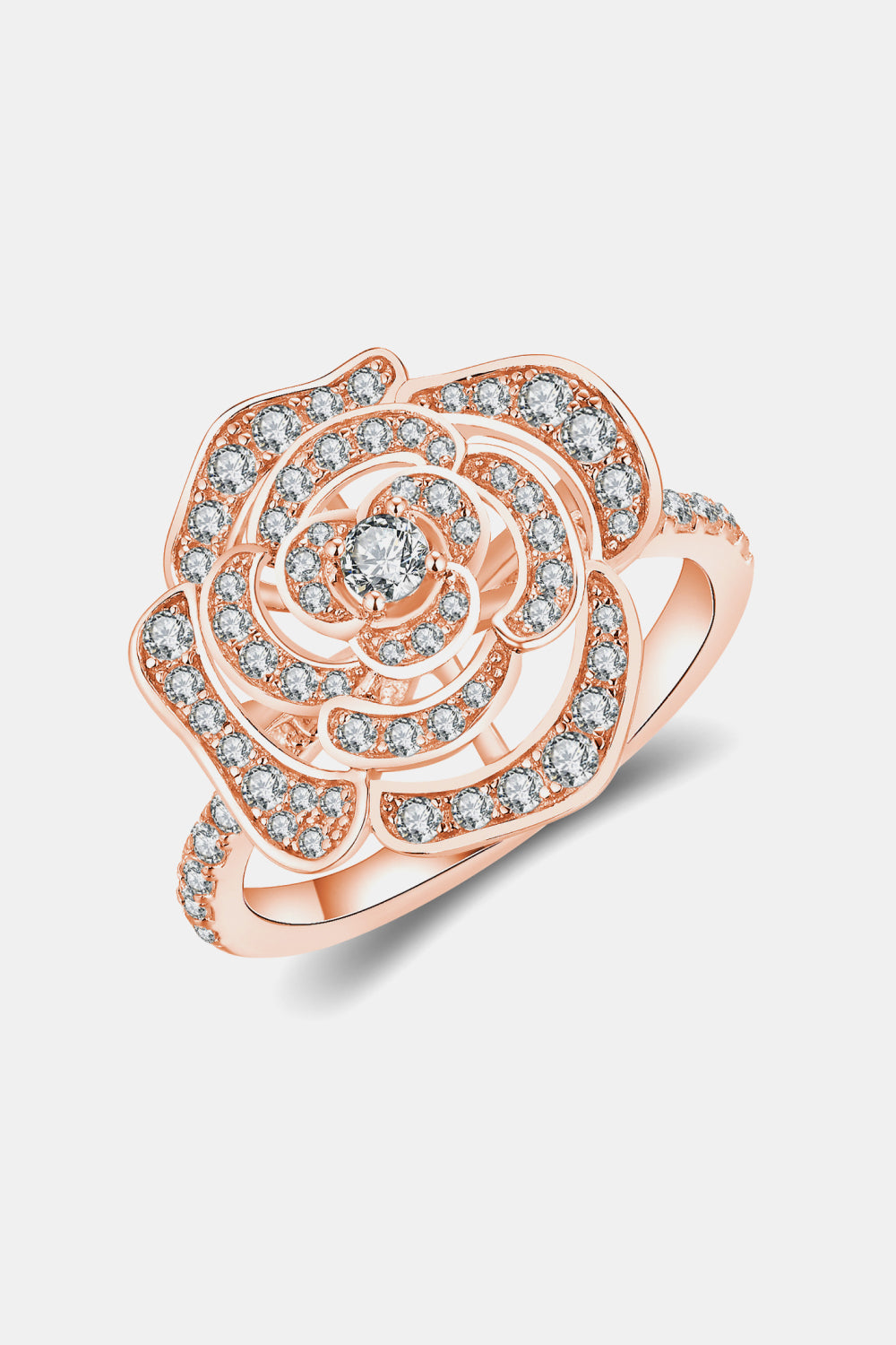 Moissanite Flower Ring