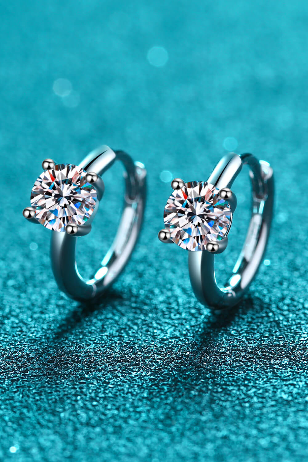 Love Me Not Moissanite Huggie Earrings