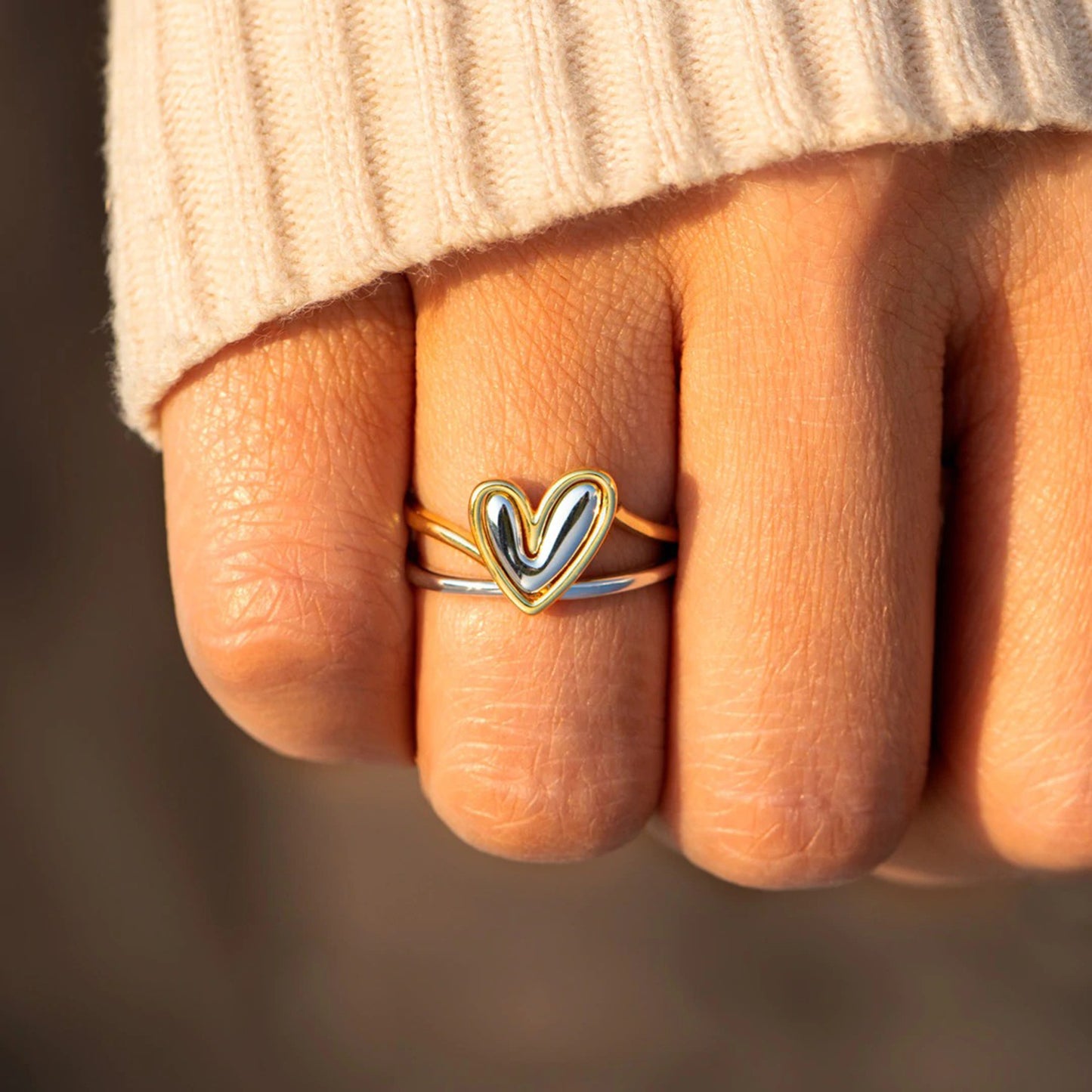 Yara Heart Shape Irregular 925 Sterling Silver Ring