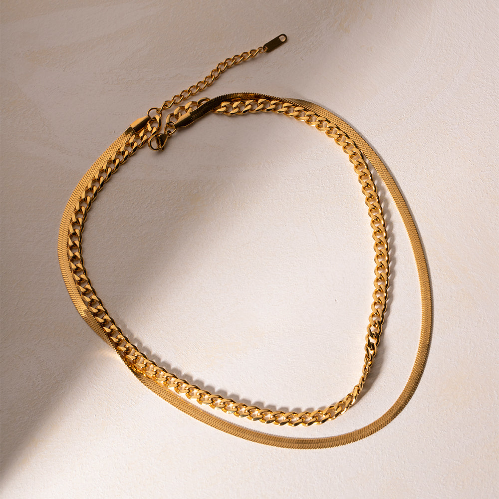 Allison 18K Gold-Plated Double Layered Necklace