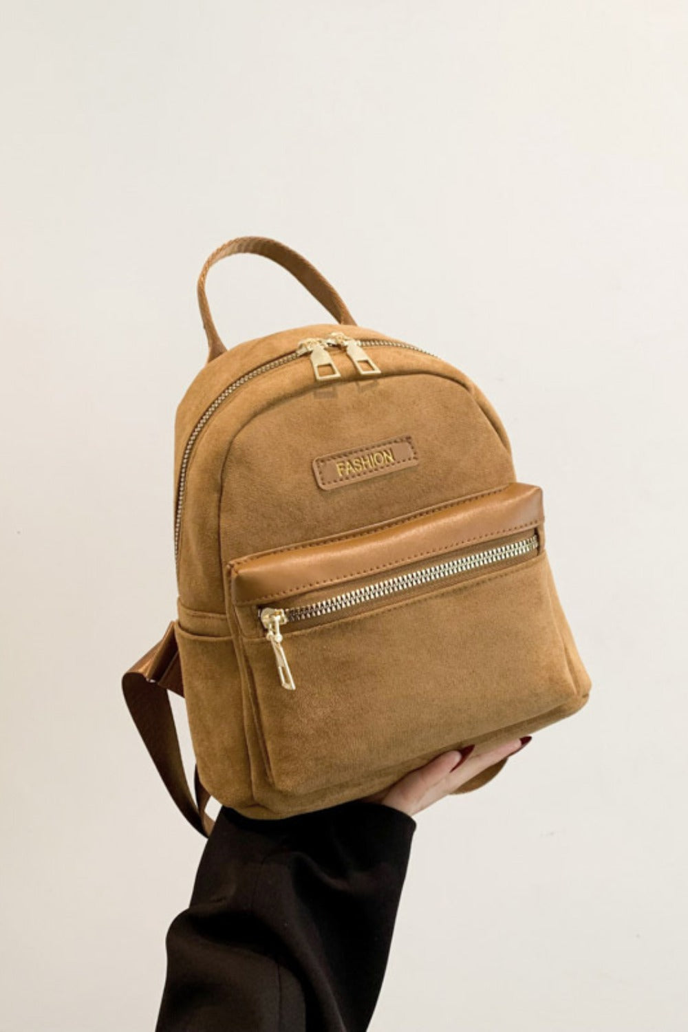 Janie Suede Adjustable Strap Backpack Bag