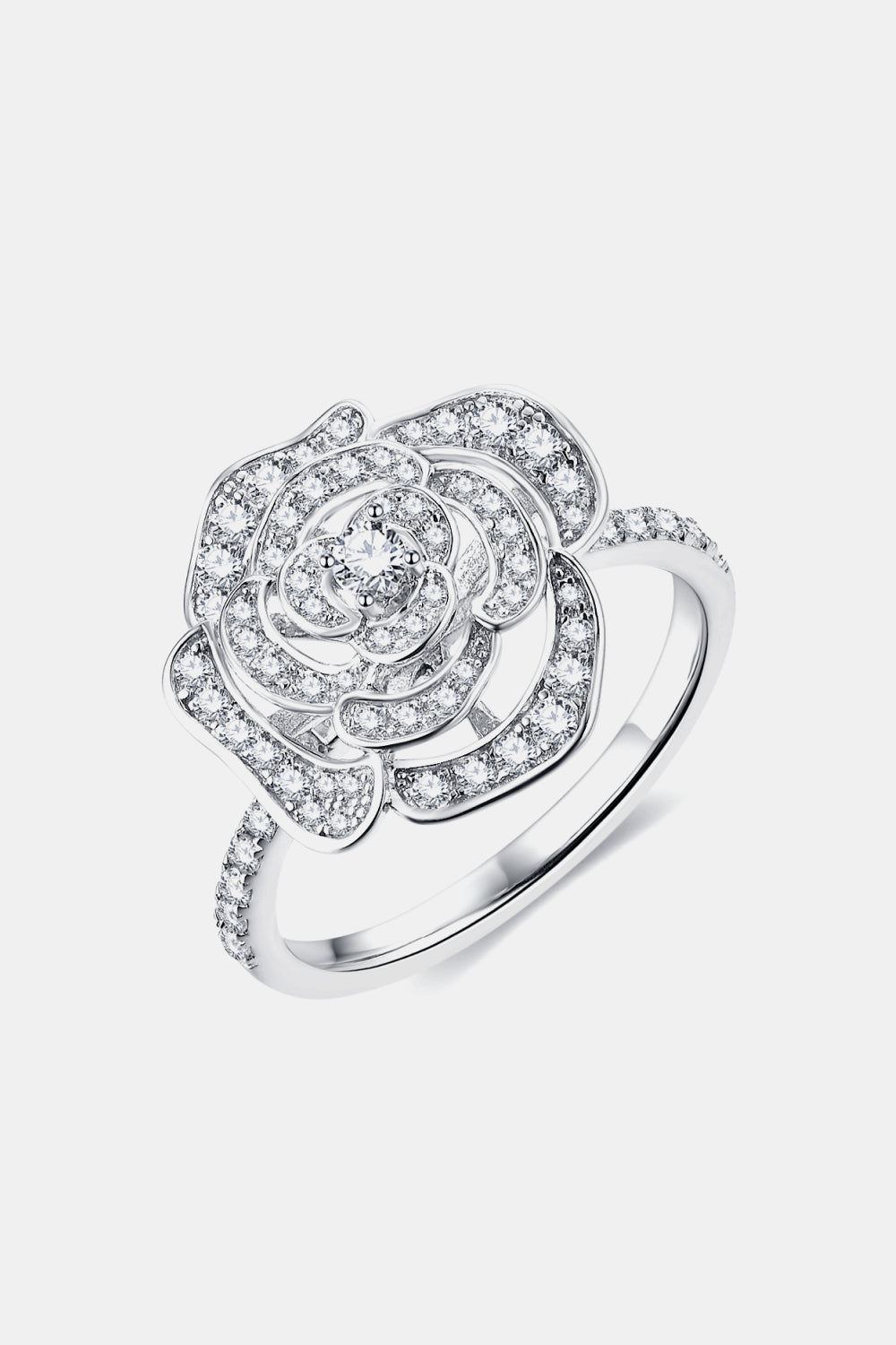 Moissanite Flower Ring