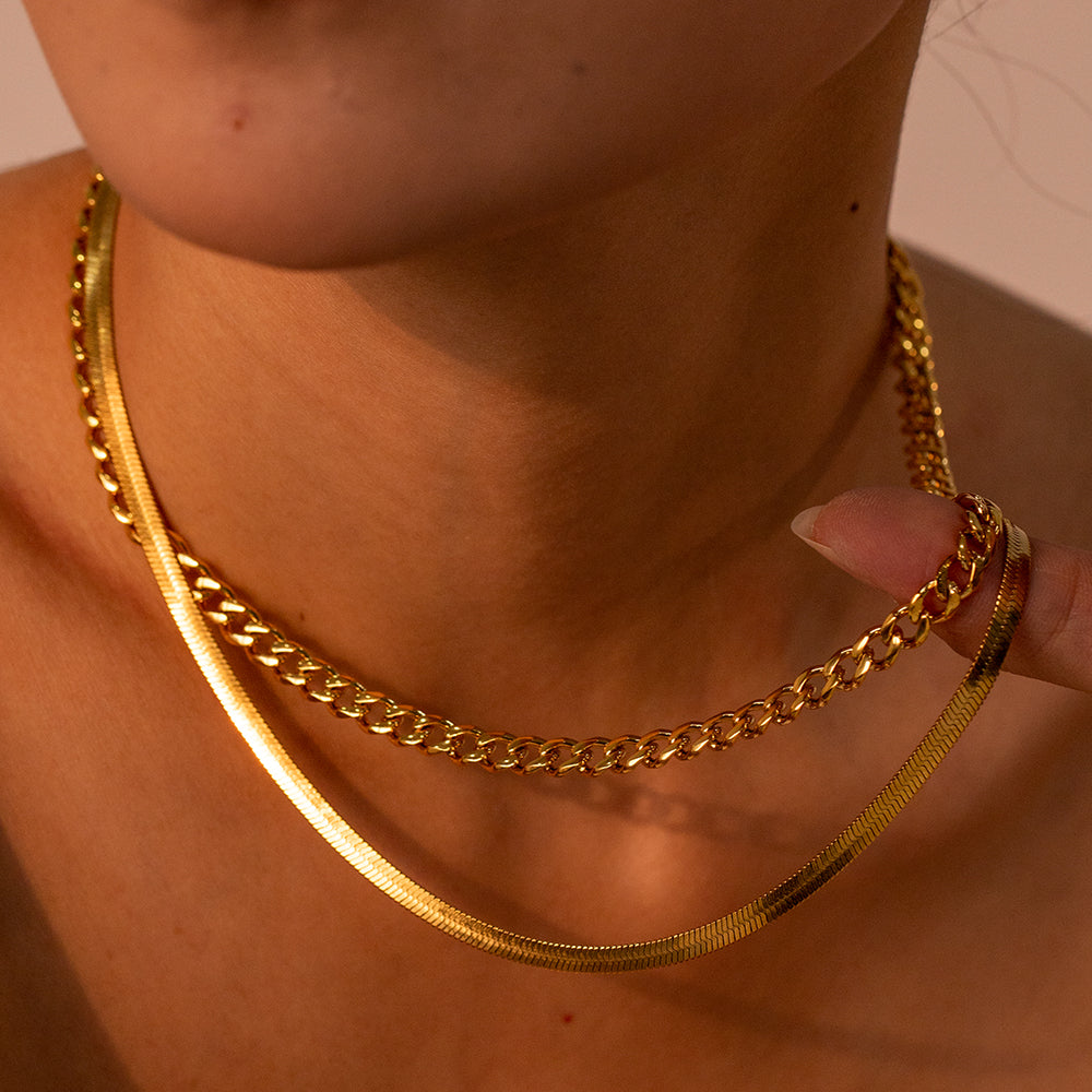 Allison 18K Gold-Plated Double Layered Necklace