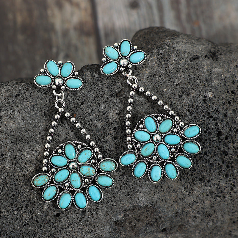 The Josephine Artificial Turquoise Teardrop Earrings