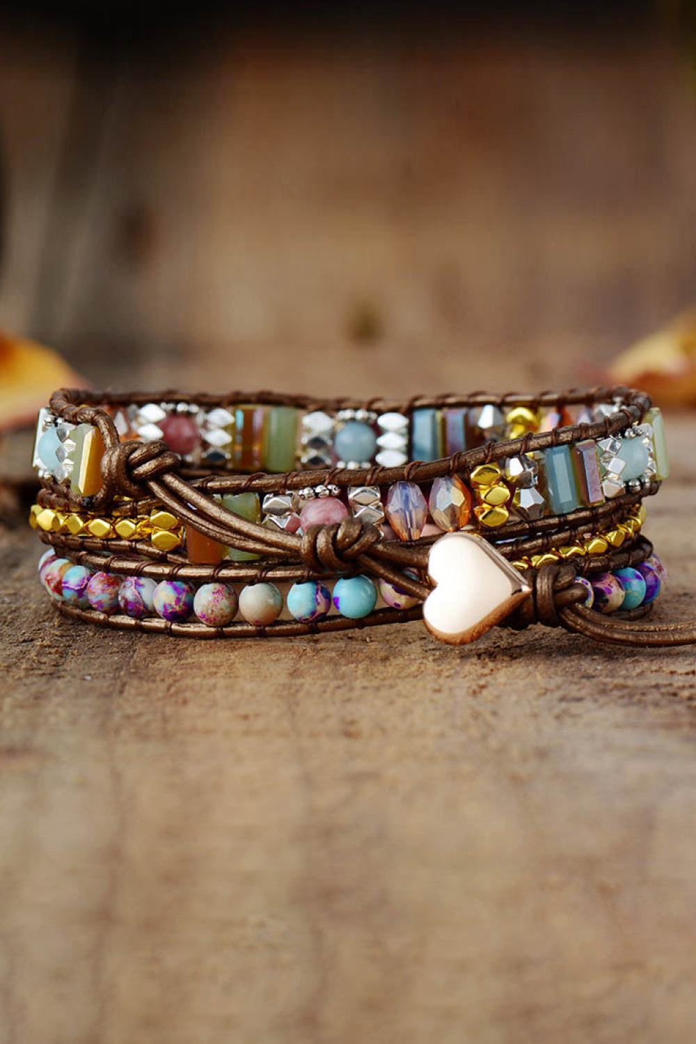 "Chasing Cotton Candy Sunsets" Beaded Bracelet