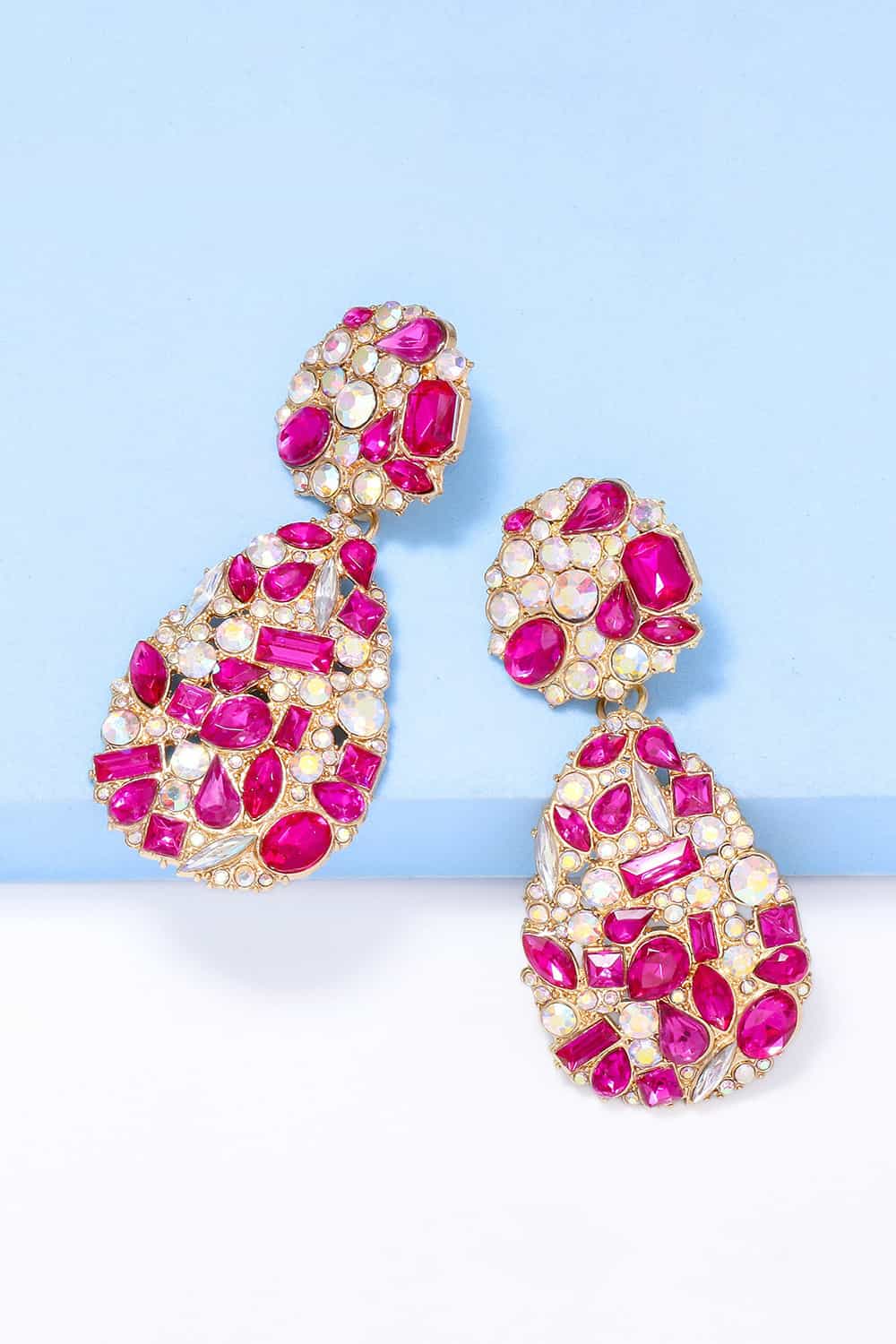 Nala Teardrop Shape Zinc Alloy Dangle Earrings