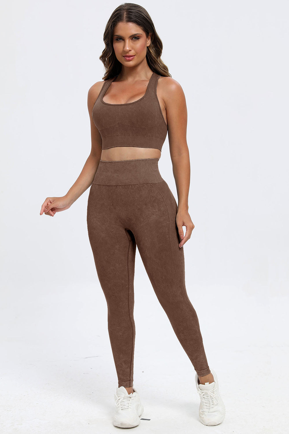 Bessa 3 Piece Washed Square Neck Wide Strap Active Set