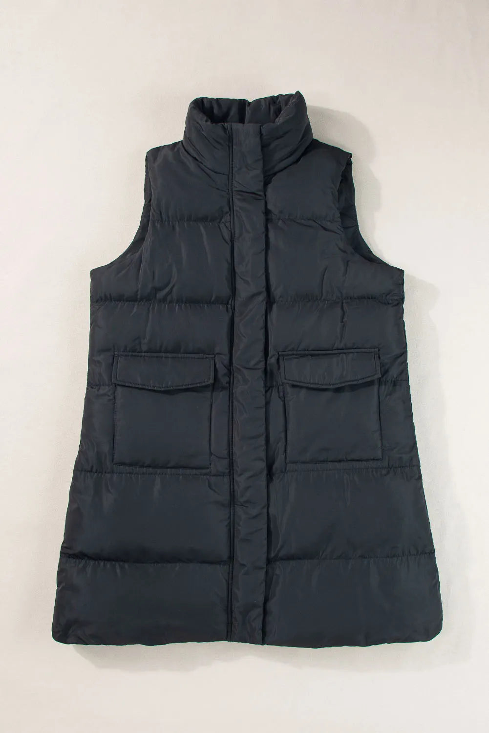 Arctic Edge Pocketed Zip Up Vest Coat