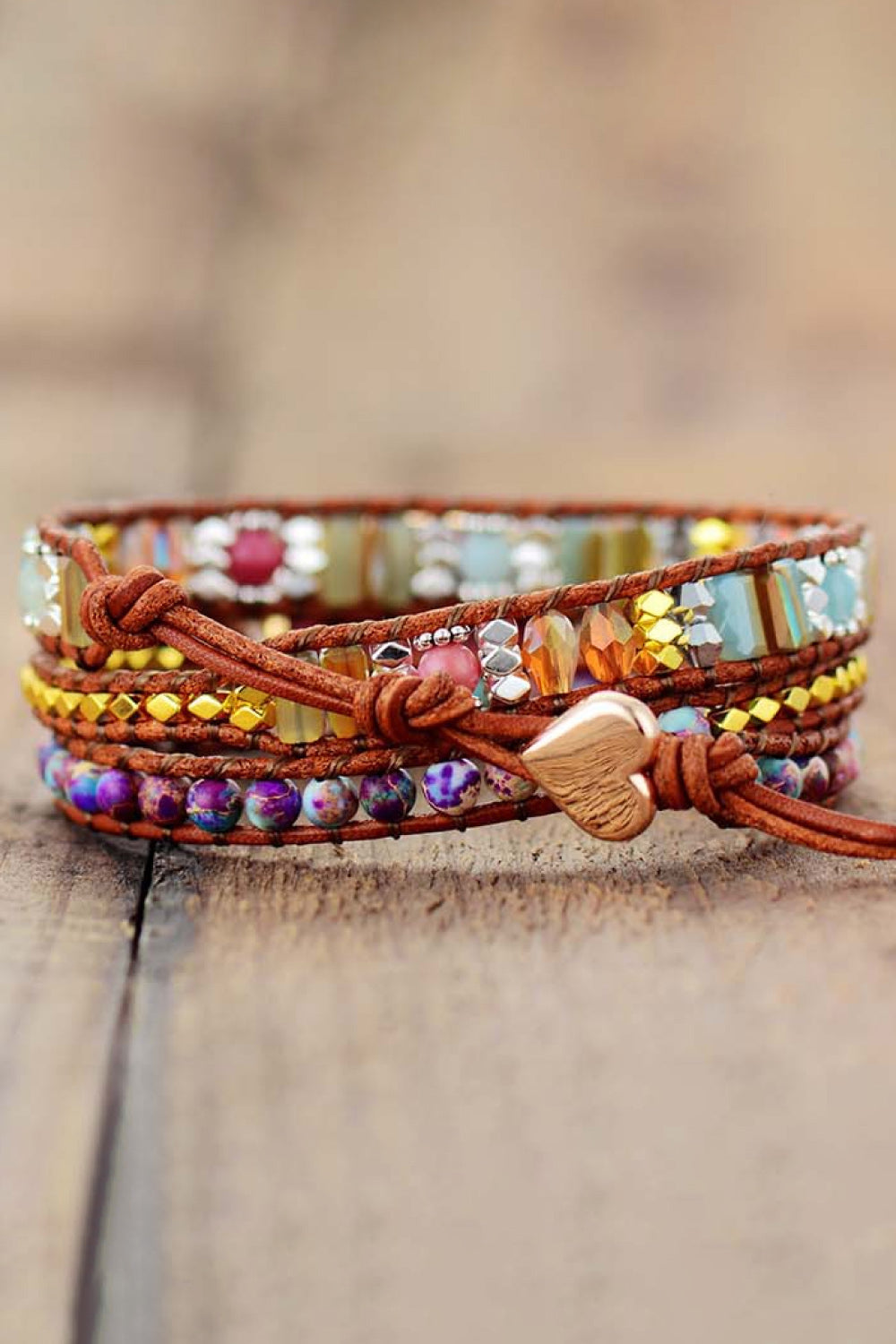 "Chasing Cotton Candy Sunsets" Beaded Bracelet
