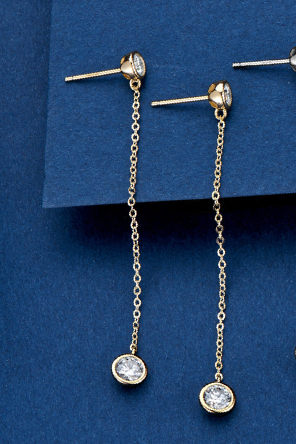 "Let the Beat Drop" Adored Moissanite Chain Earrings