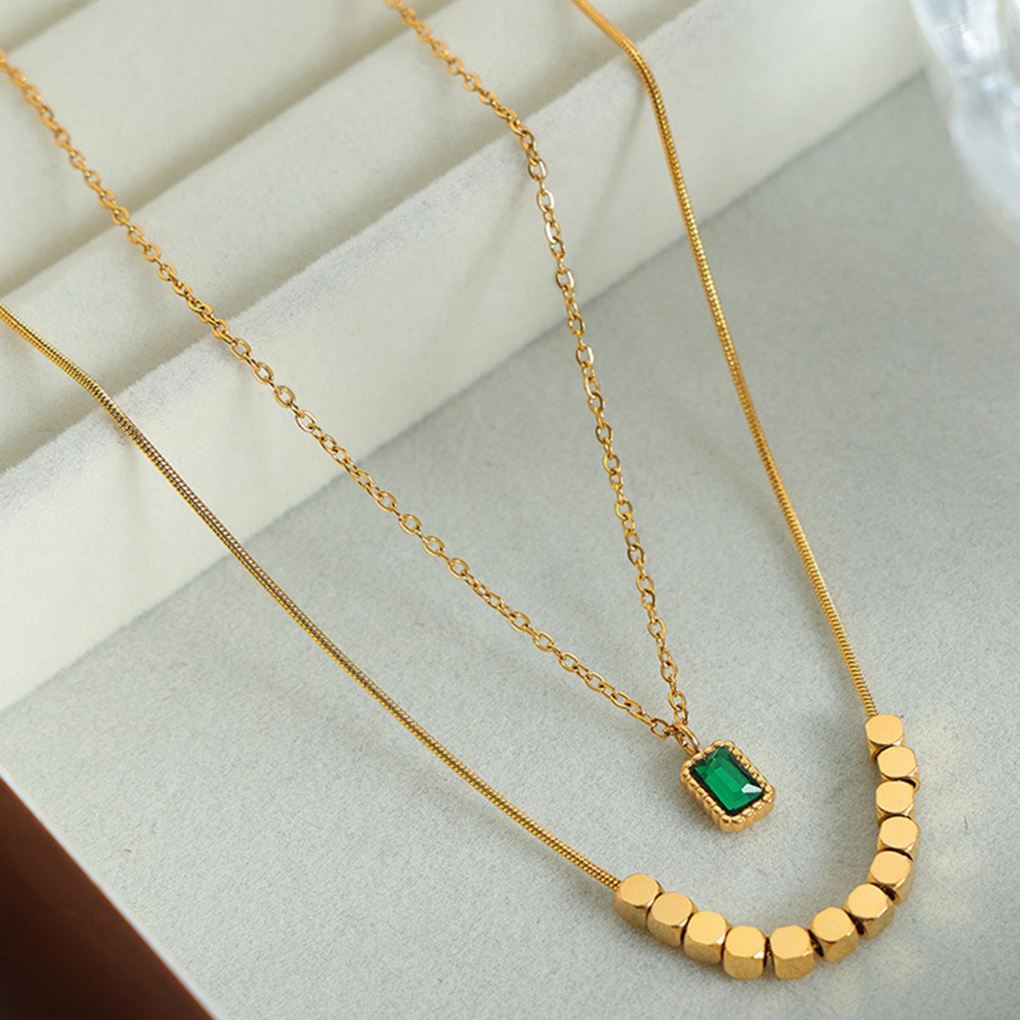 Starlit Glo 18K Gold-Plated Double-Layered Necklace