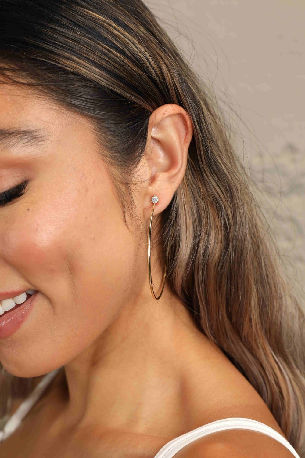 "Celestia" Adored 925 Sterling Silver Moissanite Hoop Earrings