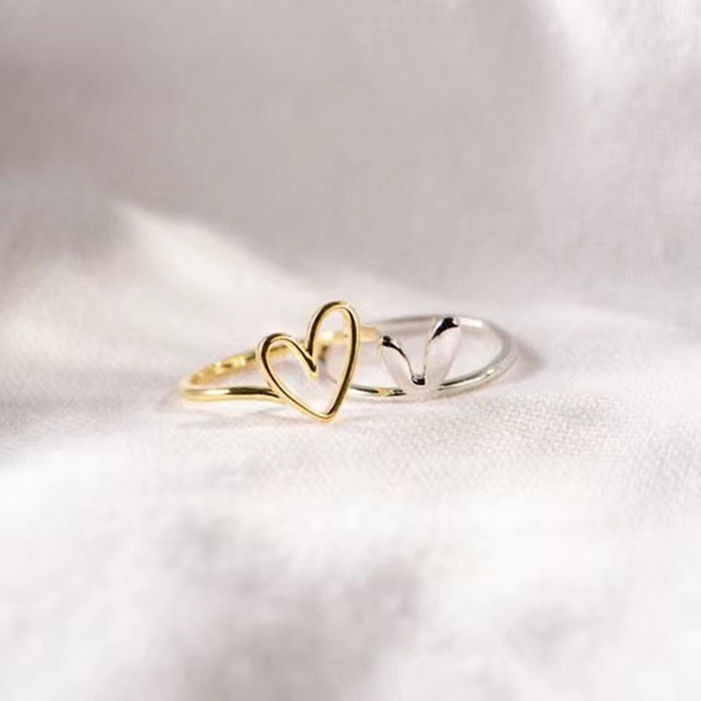 Yara Heart Shape Irregular 925 Sterling Silver Ring