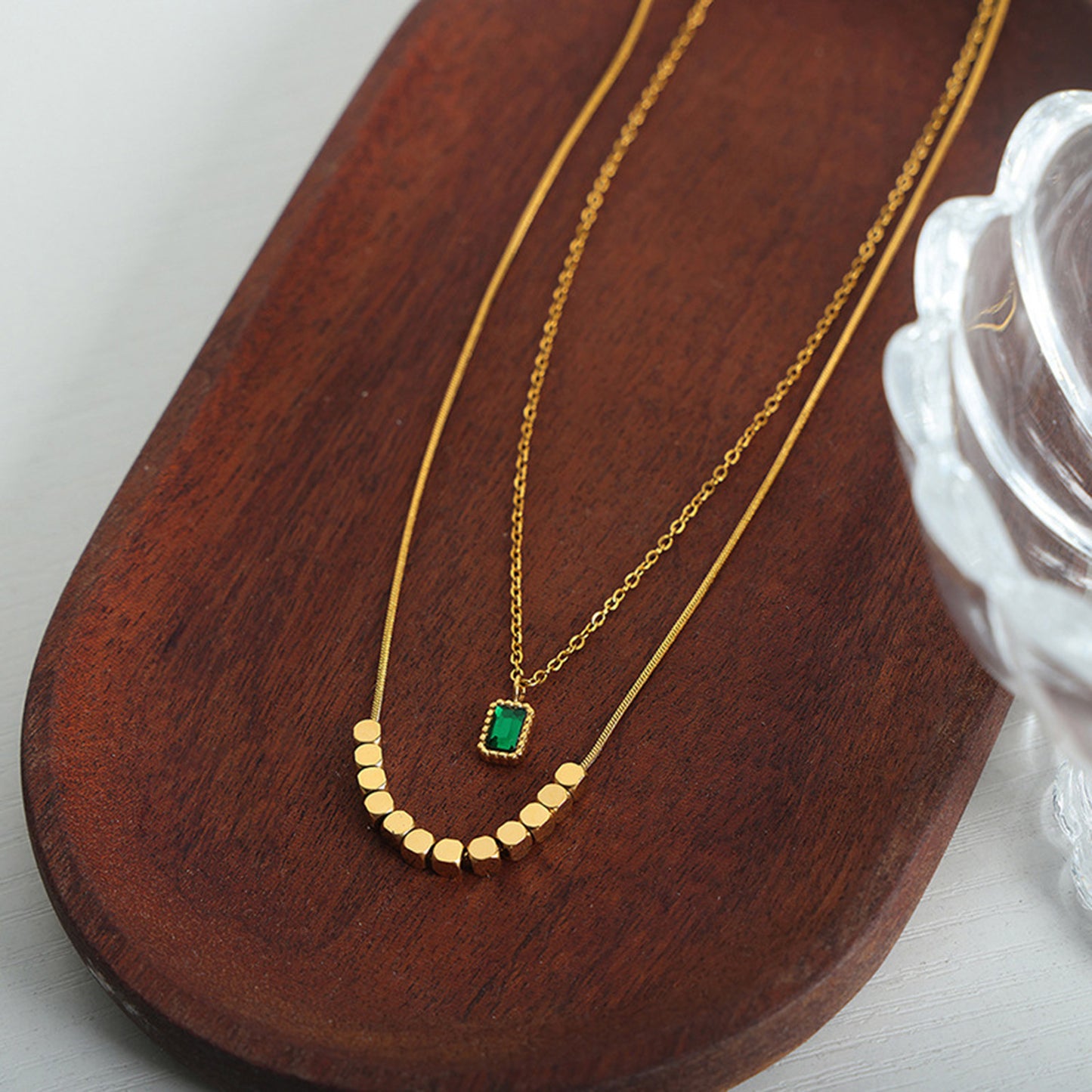 Starlit Glo 18K Gold-Plated Double-Layered Necklace
