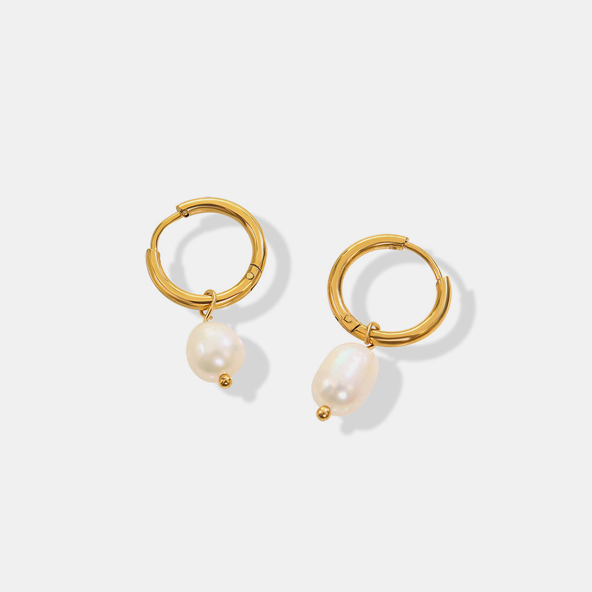 Tabitha Gold-Plated Titanium Steel Pearl Earrings