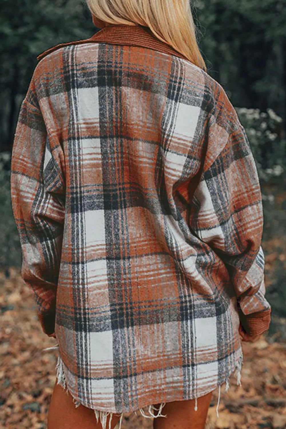 Nellie Plaid Button Up Long Sleeve Shacket
