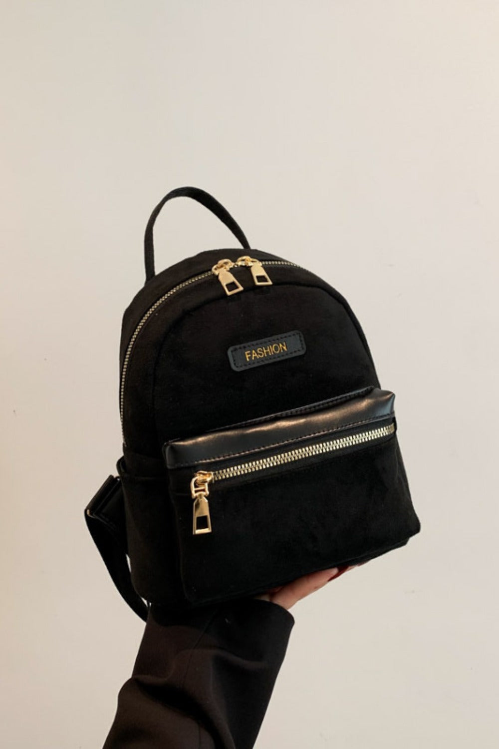 Janie Suede Adjustable Strap Backpack Bag