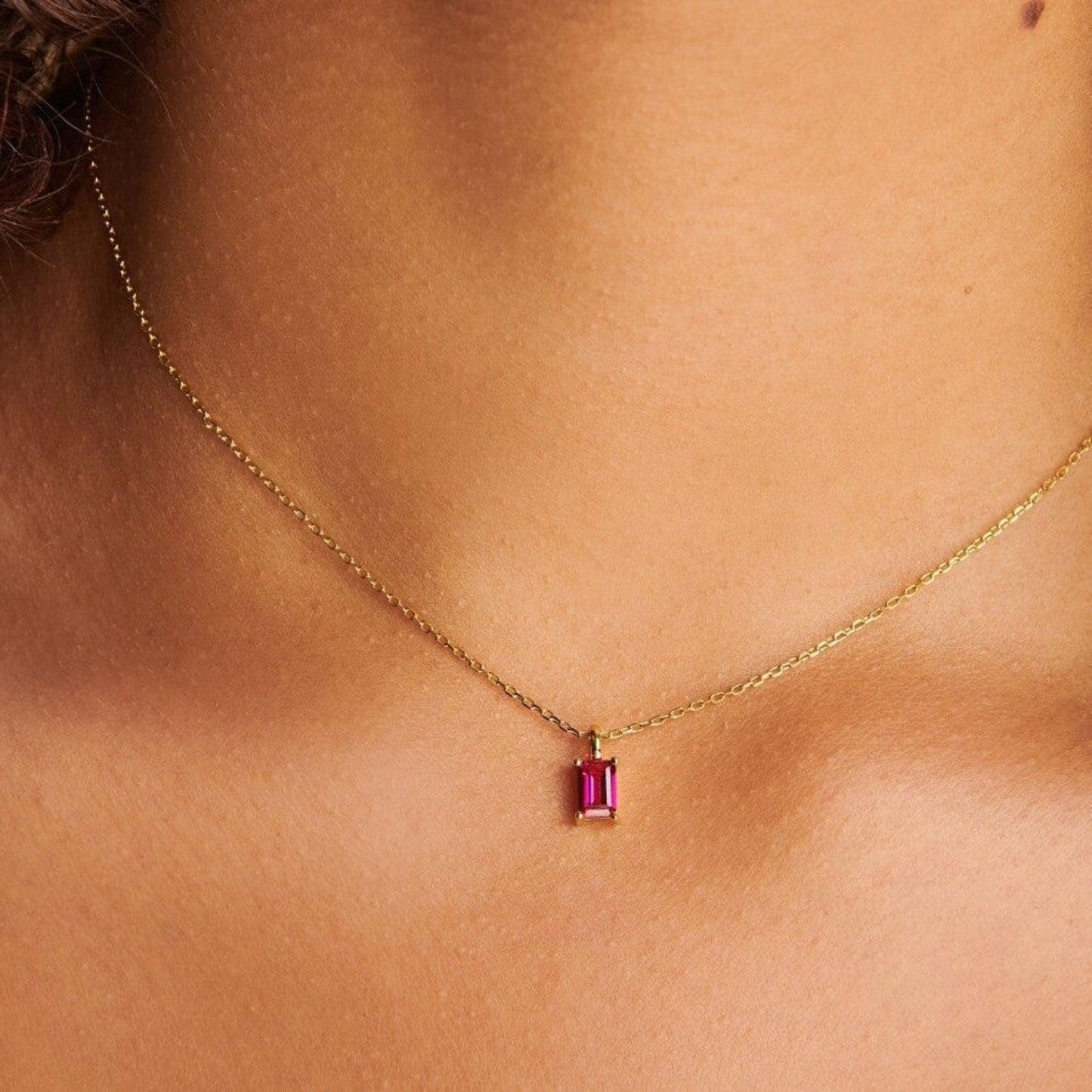 Celestial Spark Titanium Steel Inlaid Zircon Pendant Necklace