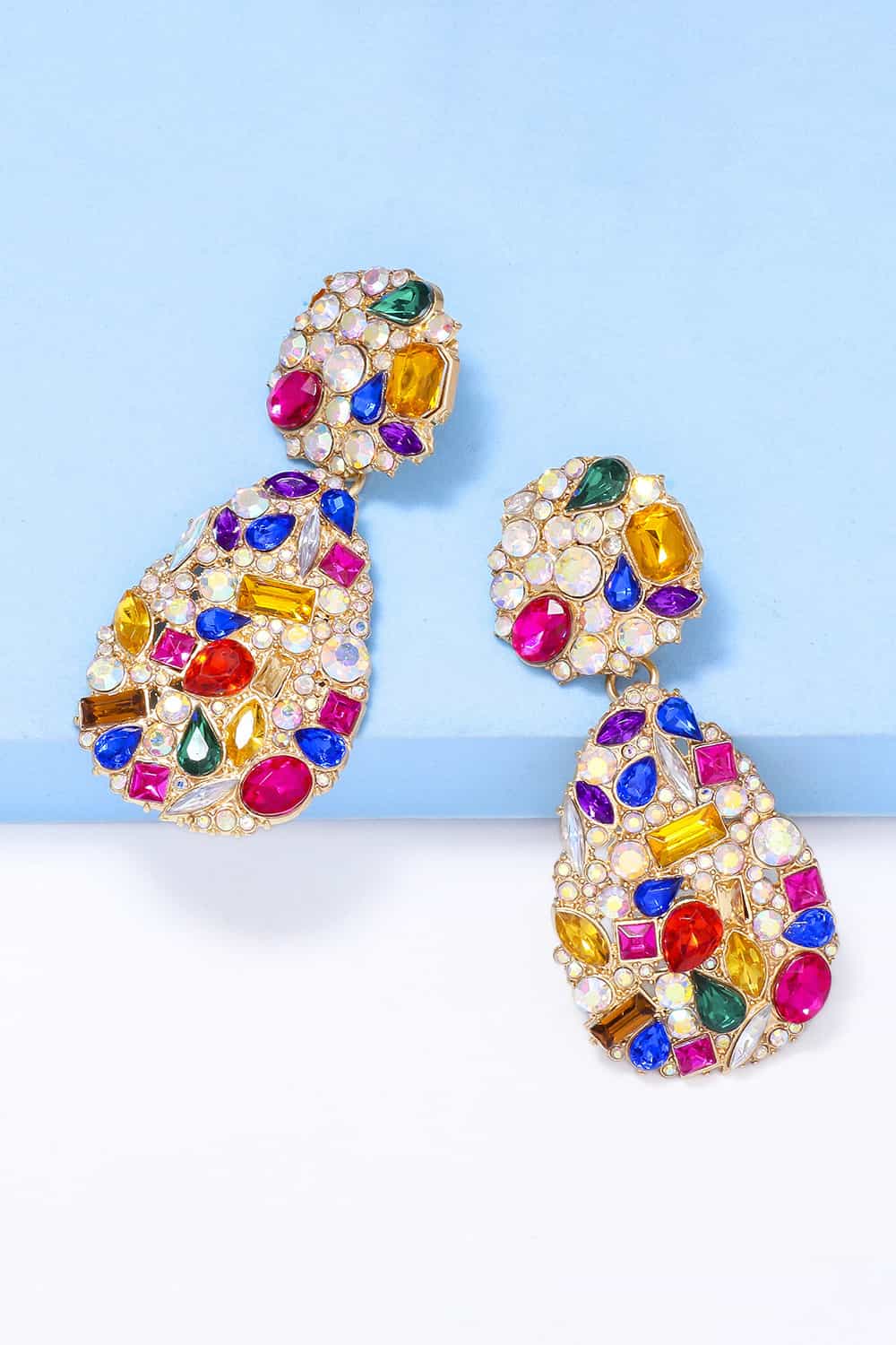 Nala Teardrop Shape Zinc Alloy Dangle Earrings