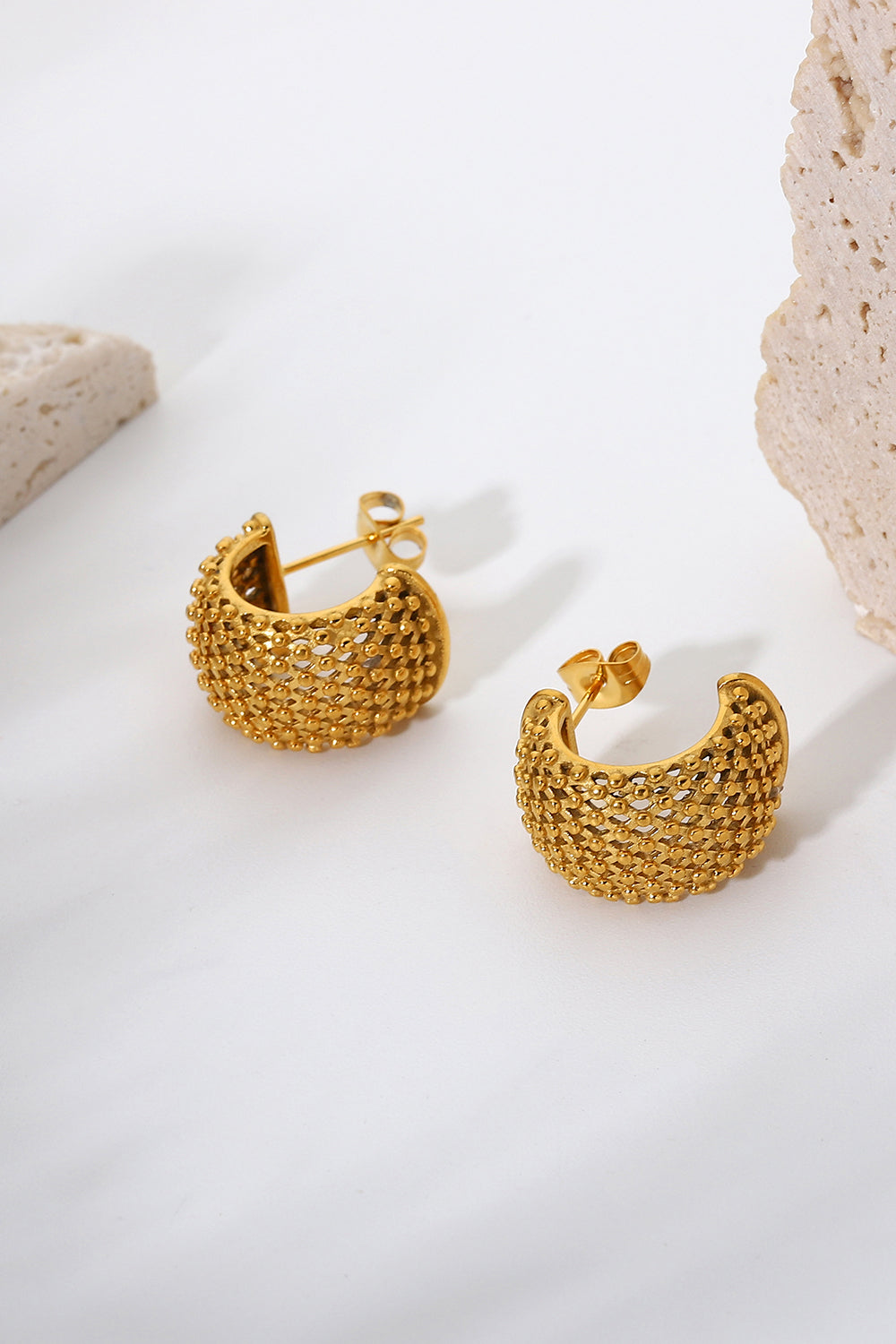 Meshed Up Half Hoop Earrings