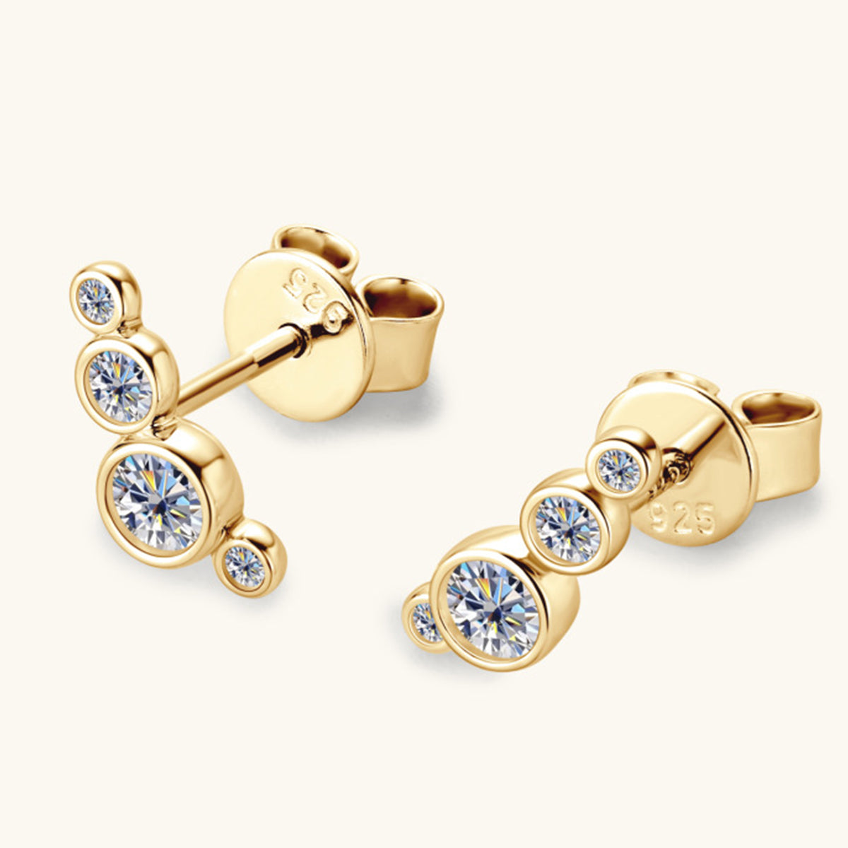 Lucia Moissanite 925 Sterling Silver Stud Earrings