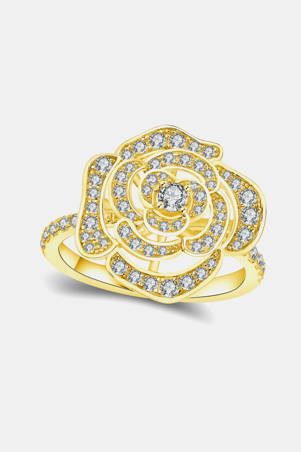 Moissanite Flower Ring