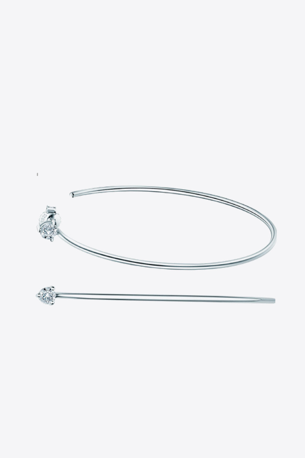 "Celestia" Adored 925 Sterling Silver Moissanite Hoop Earrings