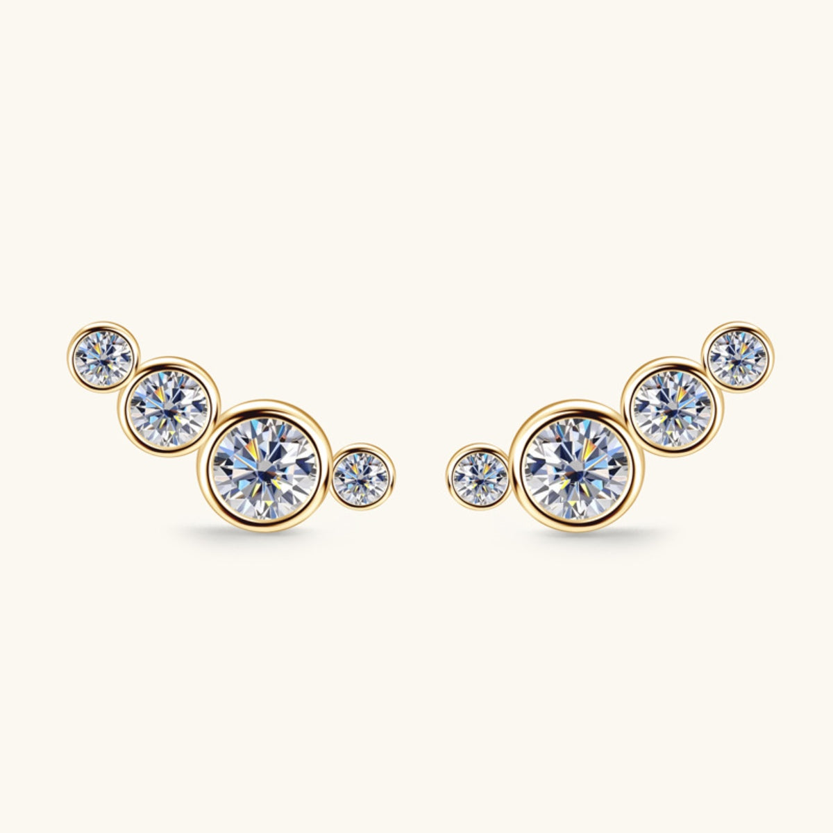 Lucia Moissanite 925 Sterling Silver Stud Earrings