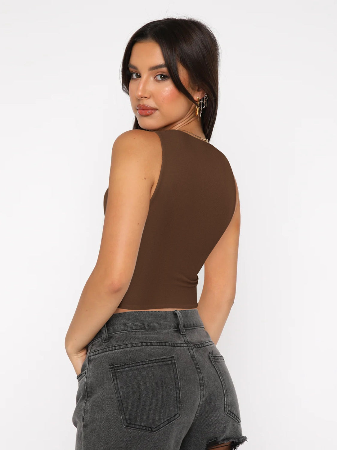 Jamesyn Round Neck Cropped Tank