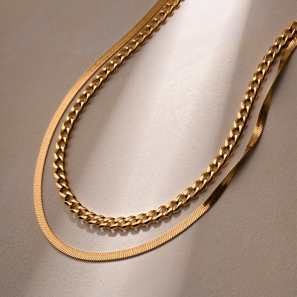 Allison 18K Gold-Plated Double Layered Necklace