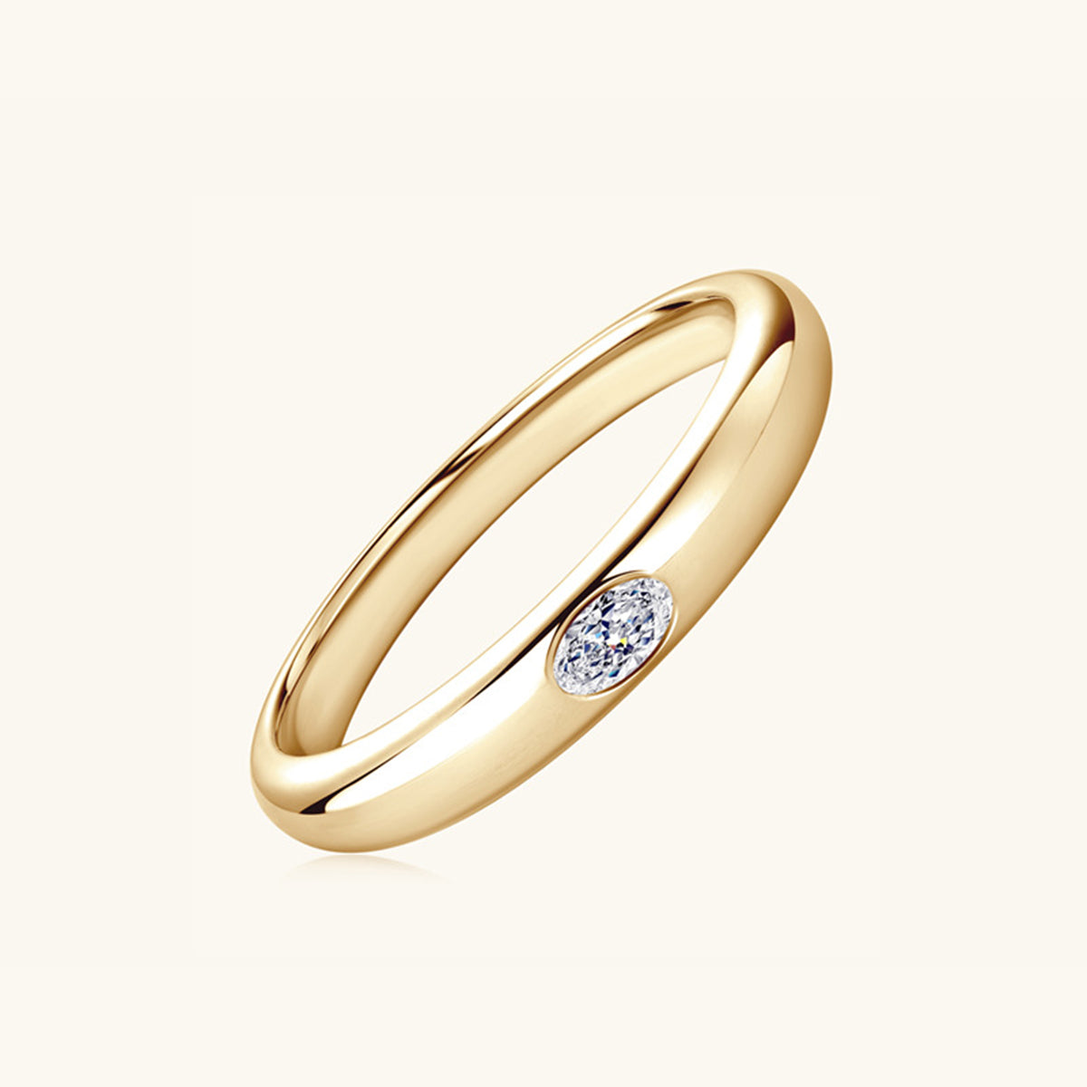 Calista 925 Sterling Silver Inlaid Moissanite Ring