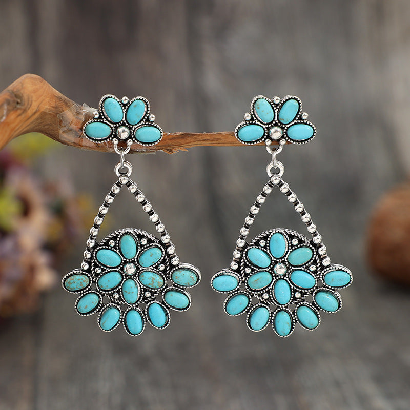 The Josephine Artificial Turquoise Teardrop Earrings