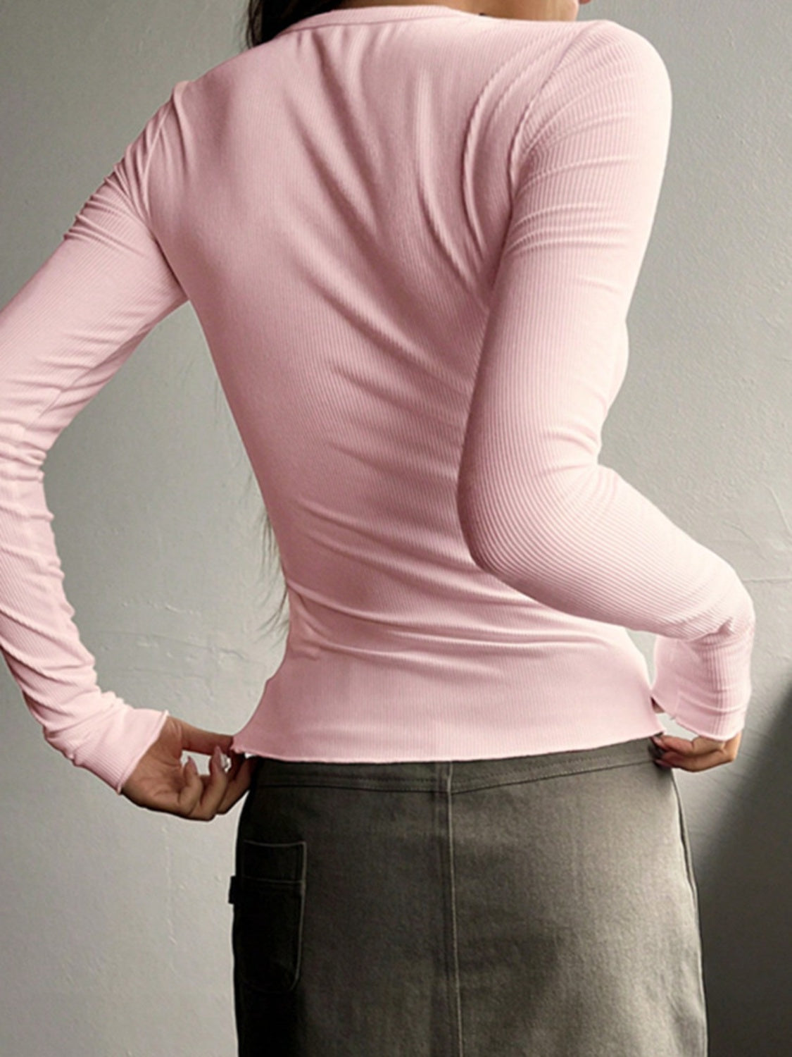 Idris Half Button Long Sleeve T-Shirt