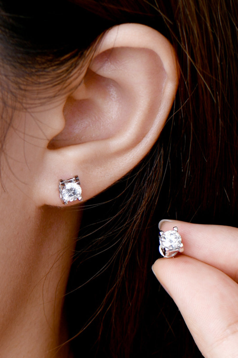 Maya Moissanite 925 Sterling Silver Stud Earrings