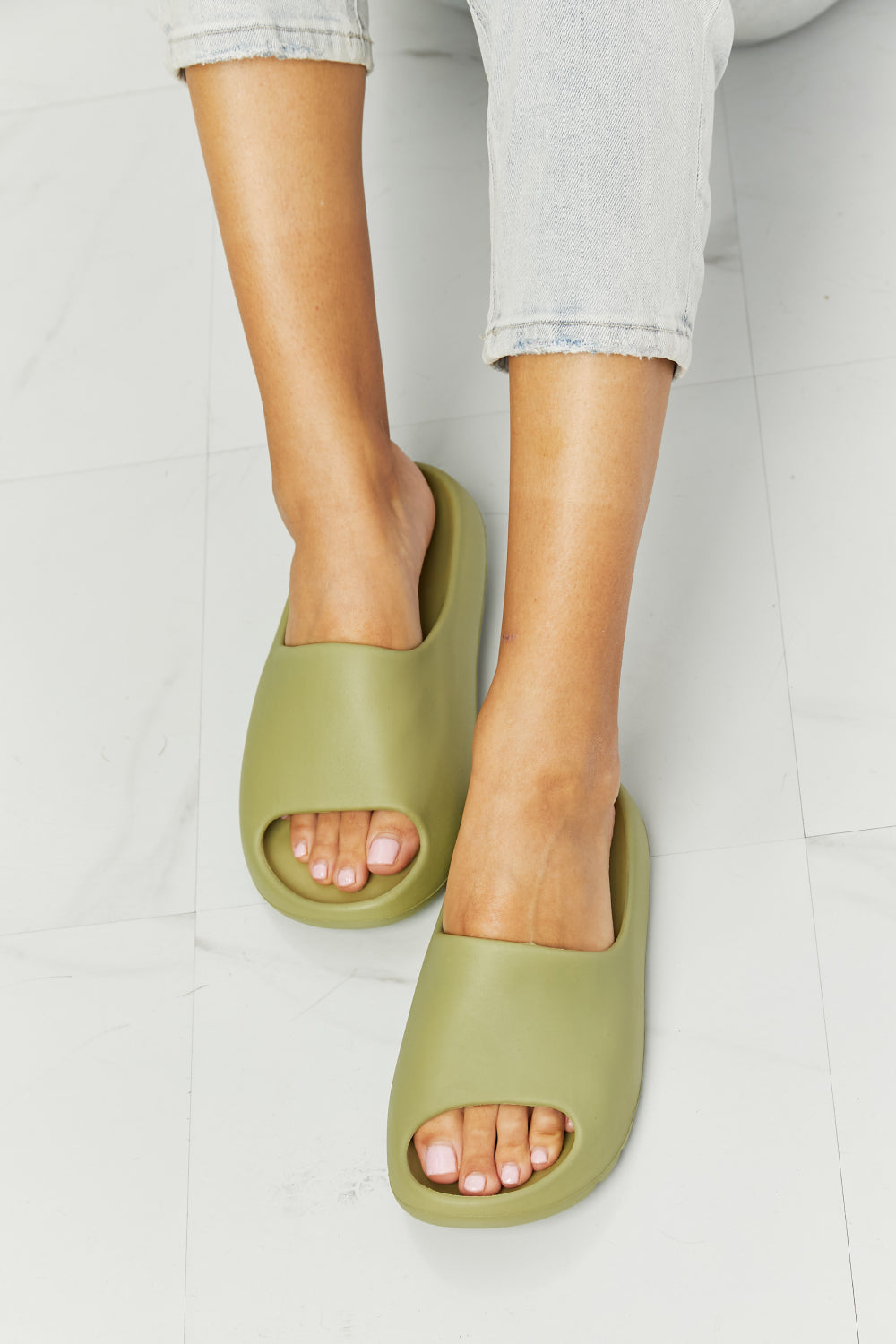 Sage Open Toe Slides