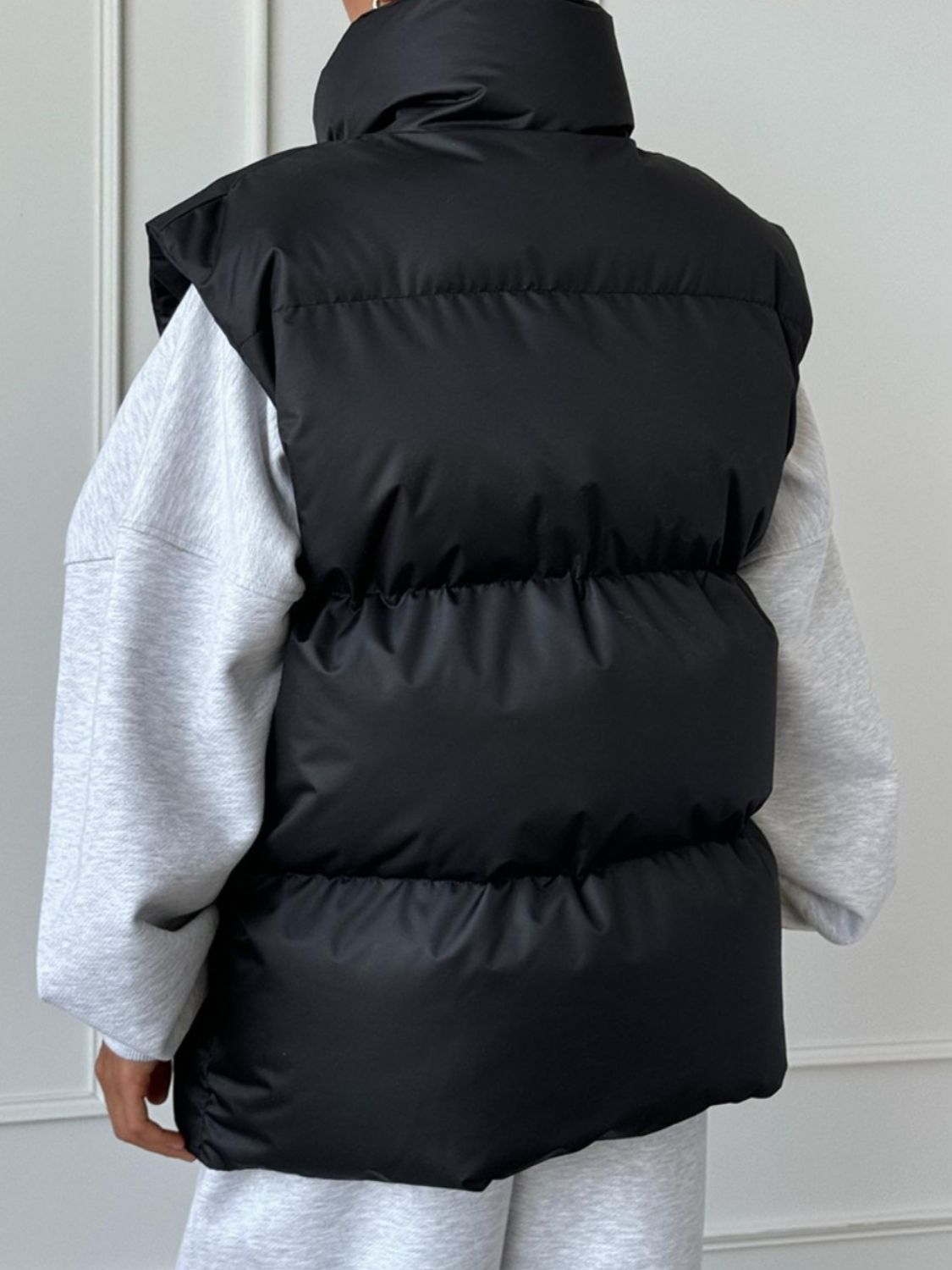 Amarae Zip Up Turtleneck Vest Coat