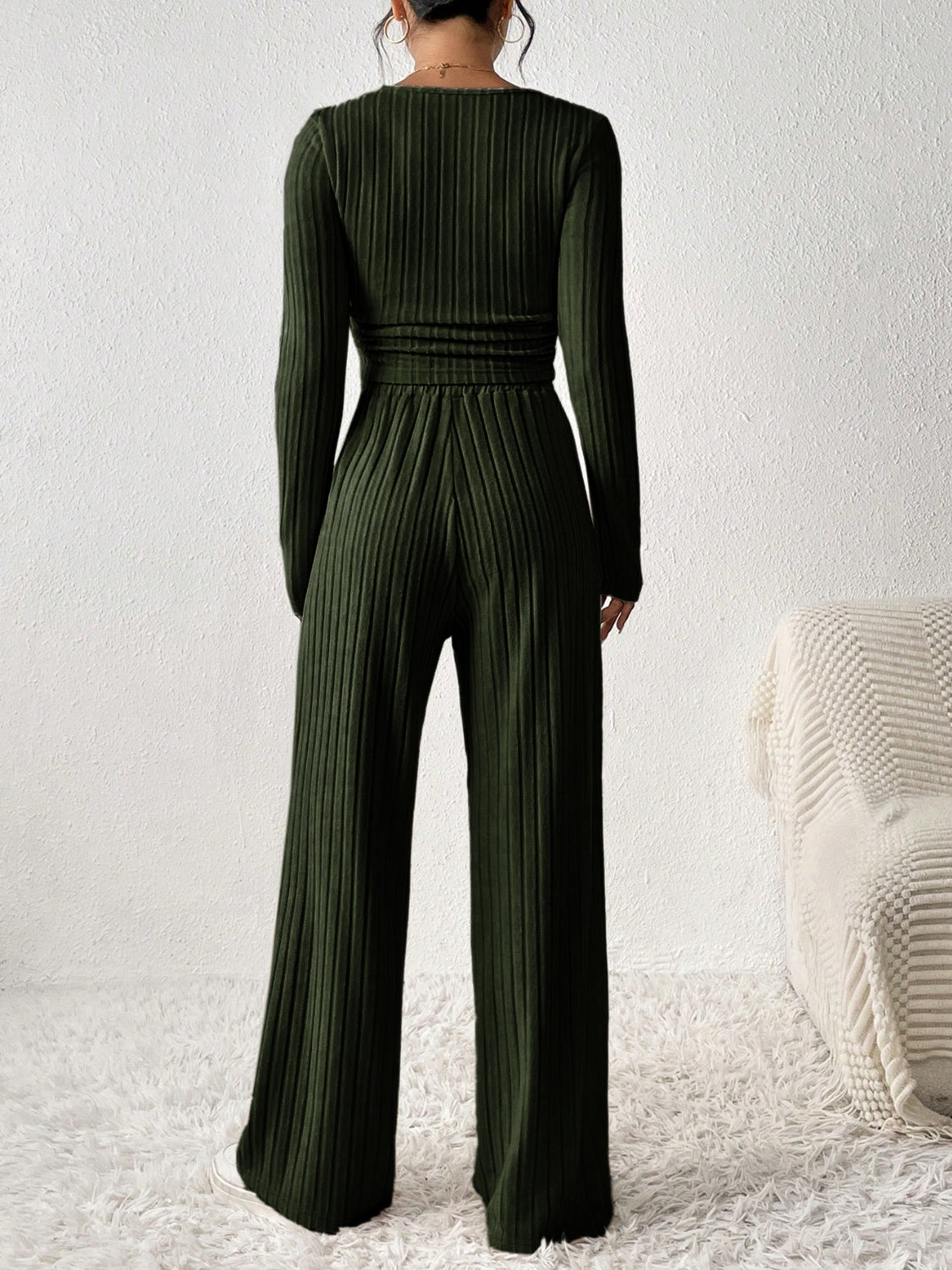 Honey Love Scoop Neck Long Sleeve Top and Pants Set