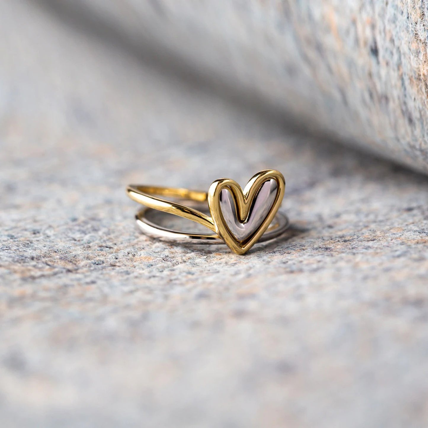 Yara Heart Shape Irregular 925 Sterling Silver Ring