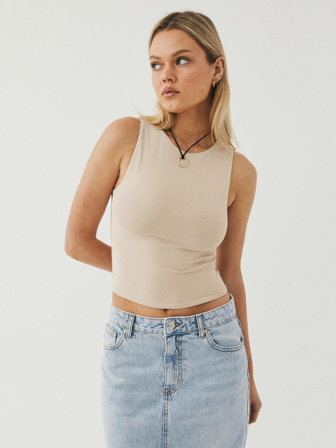 Jamesyn Round Neck Cropped Tank