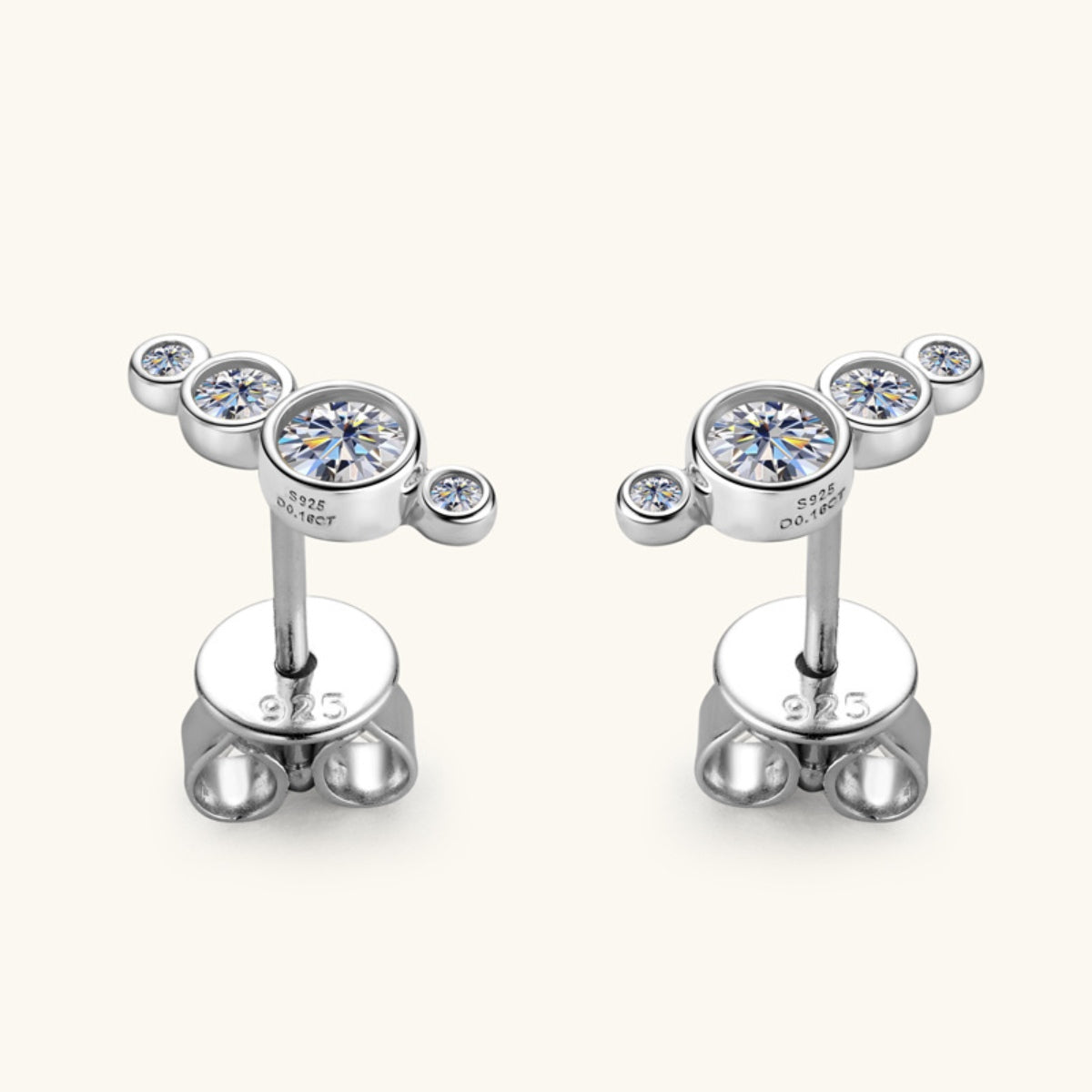 Lucia Moissanite 925 Sterling Silver Stud Earrings