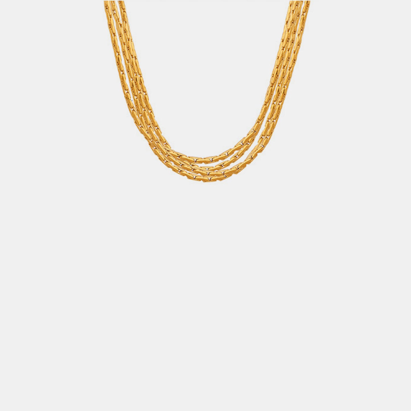 Luna Grace 18K Gold-Plated Multi-Layer Clavicle Chain Necklace