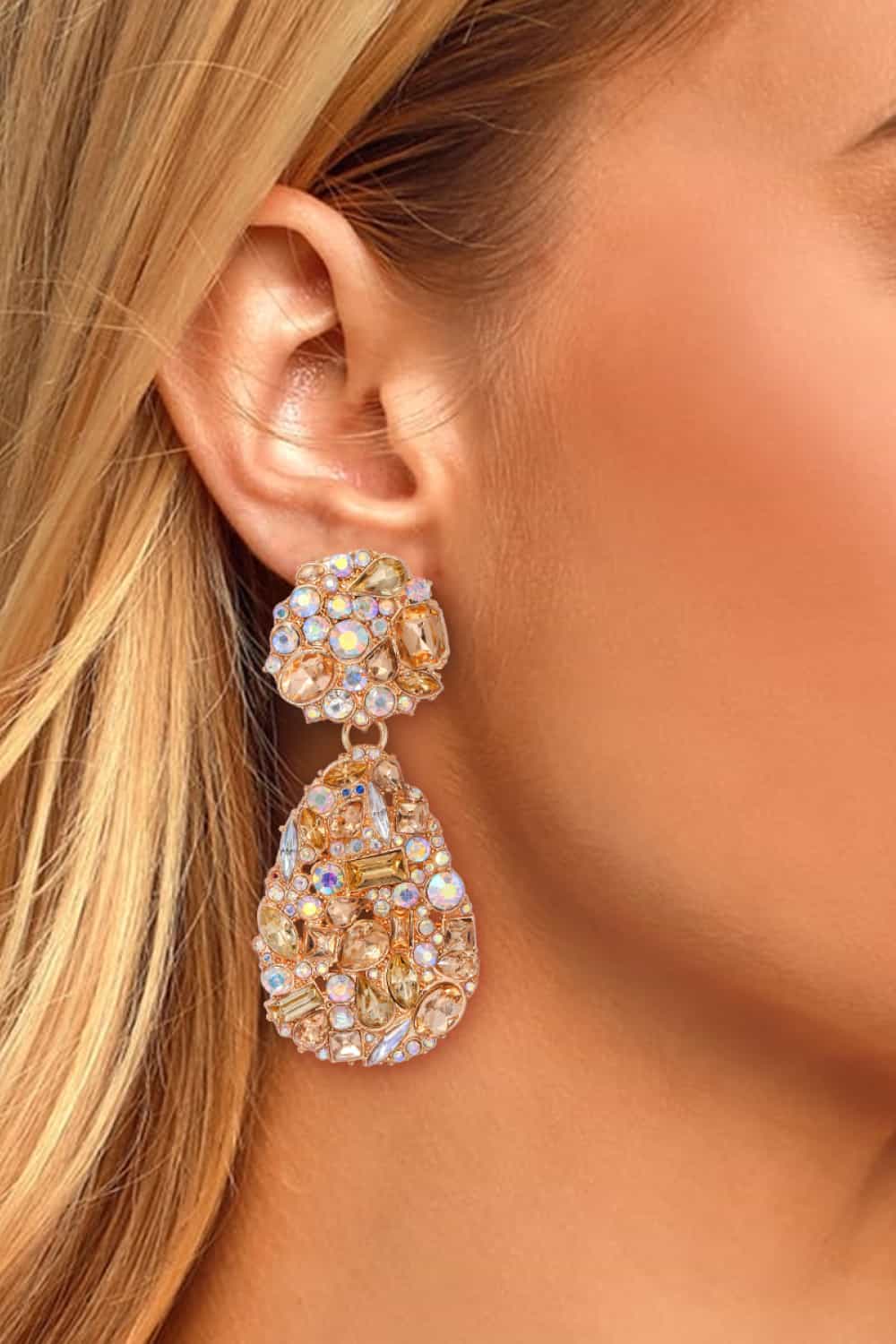 Nala Teardrop Shape Zinc Alloy Dangle Earrings
