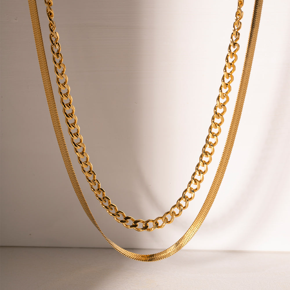 Allison 18K Gold-Plated Double Layered Necklace