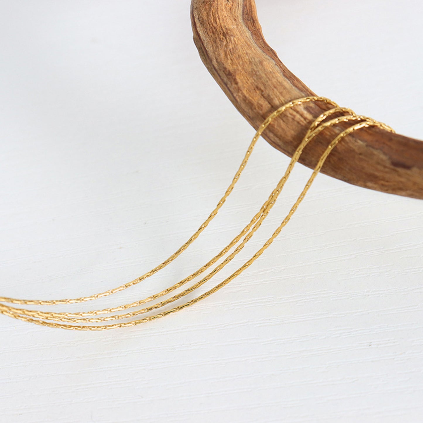 Luna Grace 18K Gold-Plated Multi-Layer Clavicle Chain Necklace