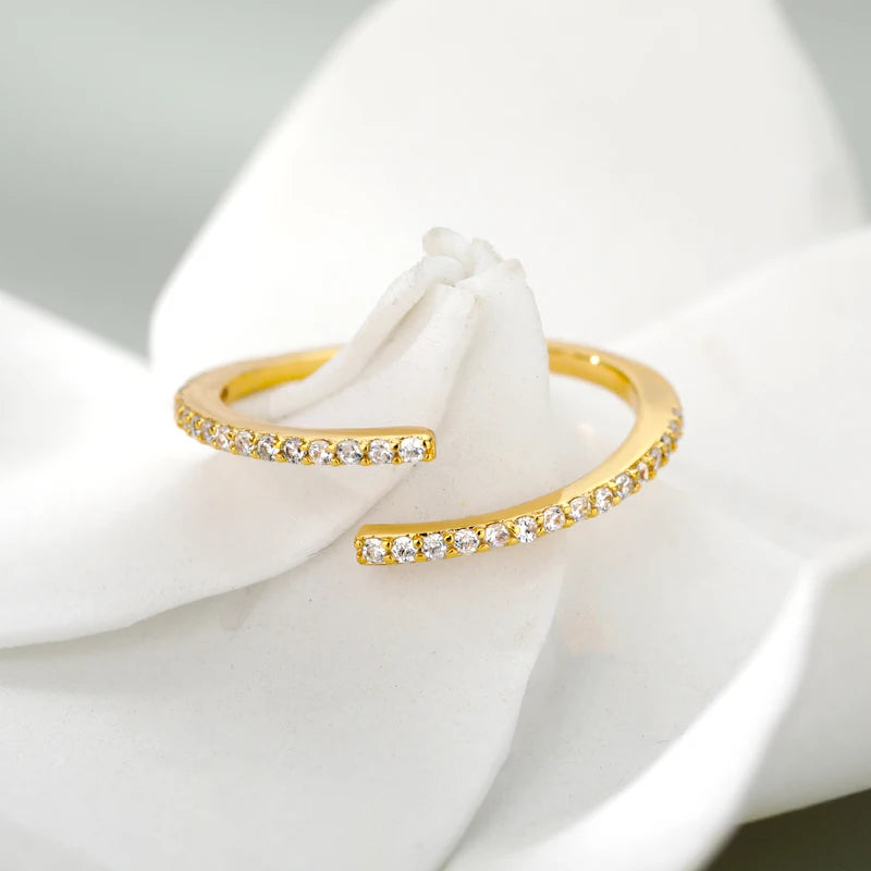 "Love the Flex" CZ Adjustable Ring