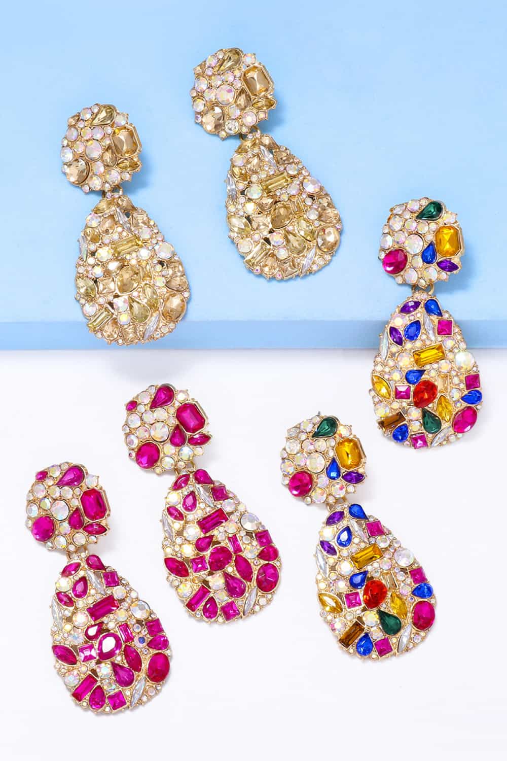 Nala Teardrop Shape Zinc Alloy Dangle Earrings